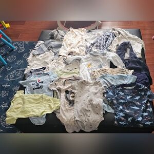 Huge Boys 3 To 6 Months Lot Bundle Tops Shirts Hoodies Jumper Pants Euc